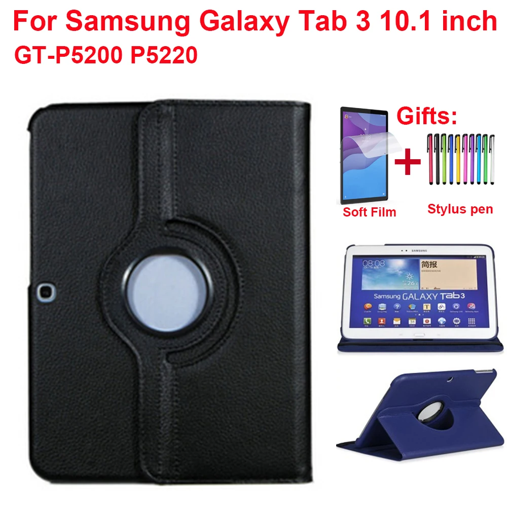 telex Glimpse scratch Reducere 360 De Rotație Caz Pentru Samsung Galaxy Tab 3 10.1 Inch P5200  P5210 P5220 Gt-p5200 Tab3 10.1 Coperta Din Piele Pu Stand Husa Pentru  Tableta \ Accesorii Pentru Tableta ~ Maopub.ro