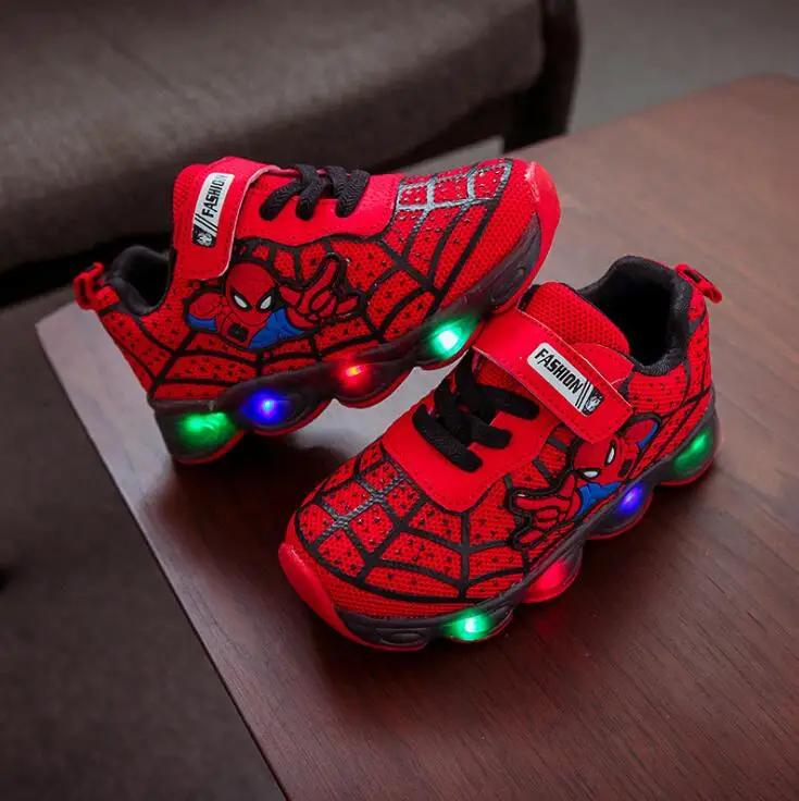 dye Andes pinch Reducere Fierbinte Spiderman Copii Baieti Adidasi Sport Pentru Copii  Stralucitoare Copii Pantofi Chaussure Enfant Fete De Pantofi Cu Led  Dimensiune 21-30 \ Top ~ Maopub.ro
