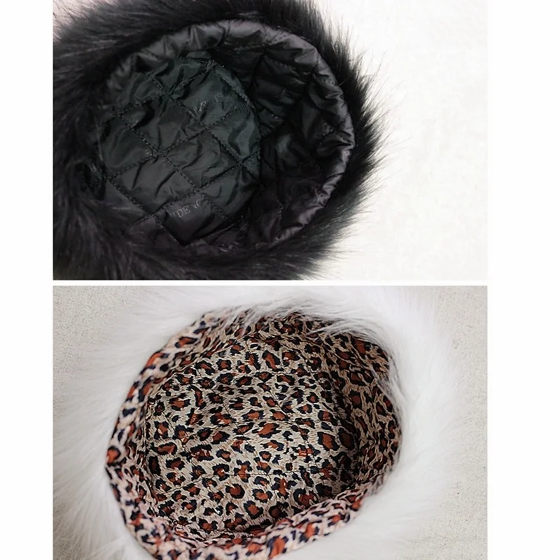 Reducere Faux Blana Pălării Rotunde Plate De Top De Cald Moda Casual Solid Fete Pălării De Iarnă Lugentolo \ Îmbrăcăminte Accesorii Maopub.ro