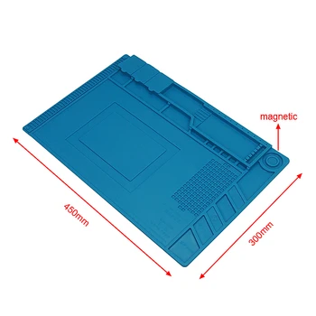 45x30cm Izolare Termică Silicon Pad Birou Mat Platforma de Întreținere S160 pentru BGA de Lipit Statie de Reparare Magnetic cu Secțiune