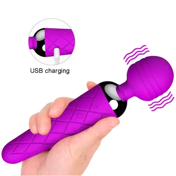 Wireless Wand Massager AV Vibrator USB Reîncărcabilă Clitoris Vibratoare Adult Jucarii Sexuale Pentru Femei Masaj Electric Instrument pentru Gât