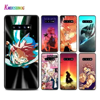 Silicon Negru Acoperi Anime Fairy Tail pentru Samsung Galaxy Note Pro 10 9 8 Plus S10 5G S9 S8 S7 S6 Plus caz de Telefon