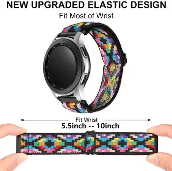 Curea nailon Pentru Samsung Galaxy watch 4/clasic/46mm/Activ 2/Gear S3/amazfit Elastic Reglabil brățară Amazfit GTS/2/3/2e/GTS2