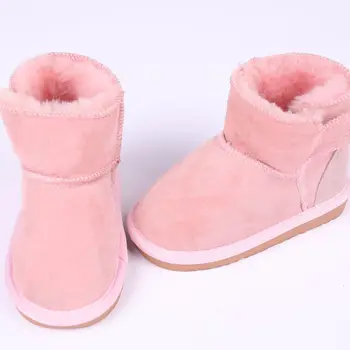2021 Noi De Iarna Pentru Copii Cizme De Zapada Din Piele Lână Fete Cizme De Pluș Baiat Cald Pantofi De Moda Pentru Copii Cizme Pentru Copii Pantofi De Copil