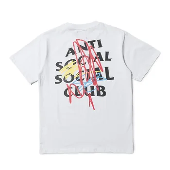 VLONE T-shirt streetwear bărbați/femei hip-hop pulover trendy litere imprimate bumbac gât cuplu de sport cu mâneci scurte