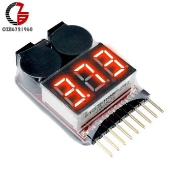 1-8S Tensiune Scăzută a Bateriei Alarmă Buzzer Voltmetru Digital Tensiunea de Metru Litiu Baterie Volt Tester Detector Indicator LED pentru RC