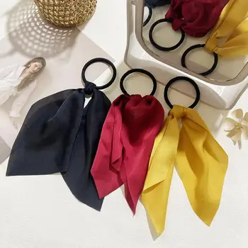 8Pcs de Imprimare de Moda de Păr Corzi de Culoare Solidă Fete Eșarfă de Păr Decorative Elastice Bowknot Cravată de Păr Floare Decor Coada de cal Titular