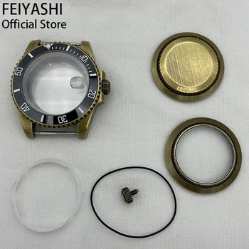 Oamenii de bronz ceasuri 316L din Oțel Inoxidabil, Sticlă de Safir caz Submariner piese Pentru seiko nh35 nh36 dial mișcare Bezel Ceramica