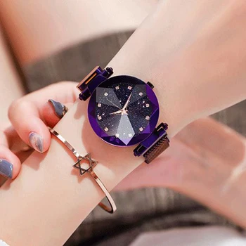 Doamnelor Magnetic Cerul Înstelat Ceas De Lux Pentru Femei Ceasuri De Moda Diamant De Sex Feminin Cuarț Ceasuri De Mana