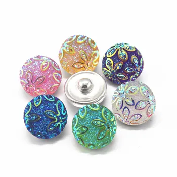 Cele mai noi 12buc/lot sticla cristal butoane de ajustare rășină 18mm piele incuietoare snap butonul Brățări brățară bijuterii