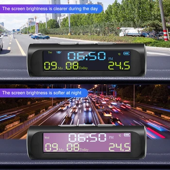 2021 NOU Automobil Solar TPMS a Presiunii în Anvelope Sistemul de Monitorizare LCD Ceas cu Afișare în Timp Auto Anvelope Alarmă de Temperatură Transport Gratuit