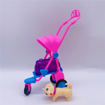 2020 Moda papusa Printesa imitație mini pet dog copil jucărie din plastic accesorii cărucior de fata cel mai frumos cadou
