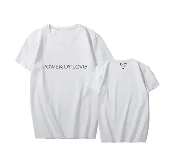 Vară stil kpop șaptesprezece concert puterea dragostei același imprimare o de gât tricou unisex fanii cu maneci scurte t-shirt