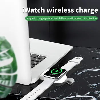 Încărcător Wireless Qi mini Portabil Încărcător Wireless de Bază pentru iWatch Stație de Încărcare Încărcător USB pentru Apple Watch Seria 1 2 3 4 5