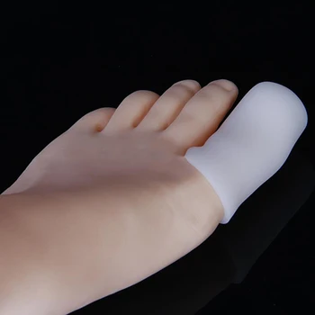 Newest1 Pereche de Silicon Footcare de Protecție Deget de la picior Capace pentru a Preveni Blistere Bataturi 7H5C
