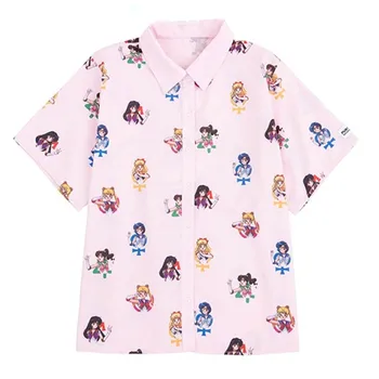 Anime Sailor Moon Roz Cu Maneci Scurte Tricouri Harajuku Tricou Femei Haine 2021 Cosplay Drăguț Kawaii Topuri