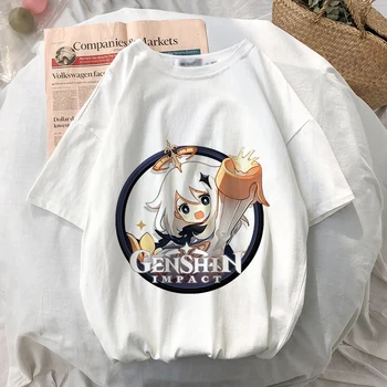 Jocuri Anime Genshin Impact Supradimensionat Tricou Kawaii Grafic cu Maneci Scurte T-shirt Femei Harajuku Haine Topuri Tricou Femei T-shirt