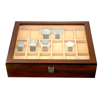 18 Sloturi Ceas Cutie din lemn Încheietura Ceas pentru Bărbați Cutie de Depozitare Ceas/Watch Caz de Afișare Convenabil Ceas Organizator de Bijuterii