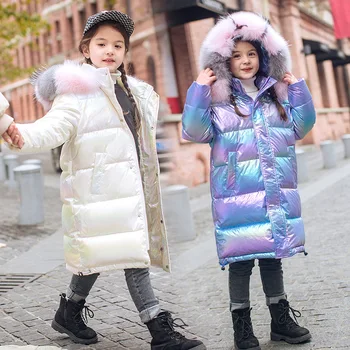 2020 NOU în Jos Jacheta pentru Fete Copilul Cald hanorac impermeabil Strat Copil Îngroșa Îmbrăcăminte exterioară de Iarnă haine Adolescente 5-16 ani snowsuit