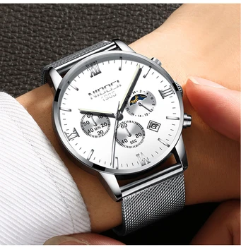 NIBOSI 2021 Bărbați Ceasuri de Lux Brand de Top Ceas Barbati Moda Cronograf Cuarț Ceas de mână Rezistent la Apă Relogio Masculino