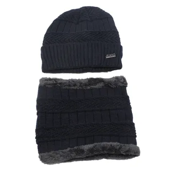 Fierbinte de Vânzare 2 buc Schi Capac și Eșarfă Rece Cald Piele Pălărie de Iarnă pentru Femei Barbati Tricotate Pălărie Bonnet Capac de Cald Căciuli
