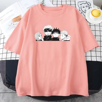 Jujutsu Kaisen Echipa Art Cool T-Shirt Stil Harajuku Tricou Vara Fierbinte de Vânzare Teuri URI la Modă Mâneci Scurte Anime Topuri Femeie 2021