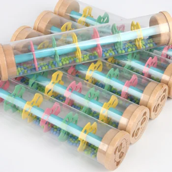 Senzoriale Rainmaker De Învățământ Rattle Stick Picătură De Ploaie De Sunet De Ploaie Muzicale Tub Agitator Tremură Mâna Copil Copil Jucărie Distractiv