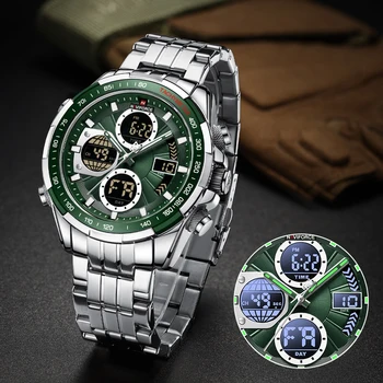 NAVIFORCE Noi Afaceri Bărbați Ceasuri Analogice Digitale Sport Impermeabil Ceas de mână din Oțel Inoxidabil Cuarț Ceas Relogio Masculino