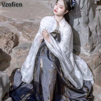 Brodate Zână Hanfu Antică Chineză Tradițională Femeie Elegant Hanfu Rochie Dinastiei Tang Princess Dance Costum Cosplay