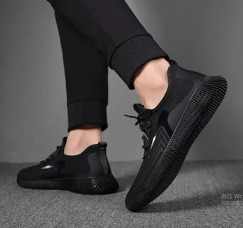 Moda pentru Bărbați Adidași ochiurilor de Plasă Casual Pantofi de Lac-up Mens Pantofi Ușoare Vulcaniza Pantofi de Mers pe jos Adidași Zapatillas Hombre