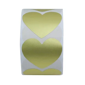 50-500pcs Forma de Inima de Aur Autocolante Sigiliu Etichete Autocolante Scrapbooking pentru Pachet si Papetarie de Nunta de Decorare Autocolant