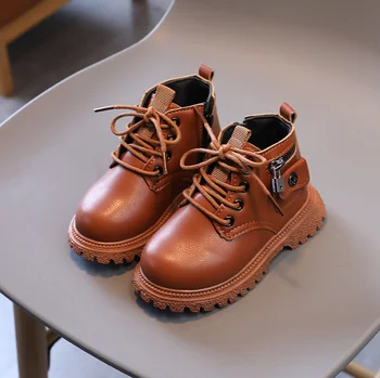Noua Toamna Copii, Cizme Fete Baieti Copilul de Pantofi pentru Copii Moda 1 2 3 4 5 Ani Zip Design Ușor să Poarte Cizme