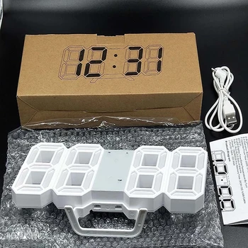 Ceas cu alarmă Digital Electronic Inteligent Mecanice LED Oglinda Amânare Masă, serviciu de Trezire Temperatura de Afișare Acasă Decorare Dimmer
