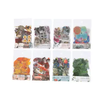 NOI 40Pcs/sac de Flori de Plante Ciuperci Ginkgo animale de Companie Deco Jurnal Autocolante Scrapbooking Planificator Decorative Papetărie Autocolante