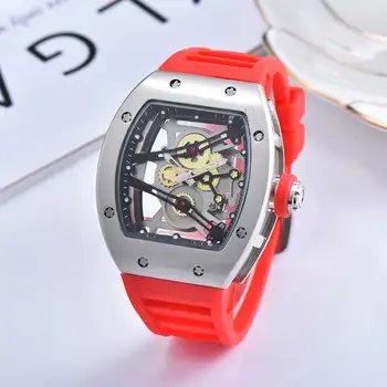2021 Brand RM Casual Barbati Ceas Sport, Ceas de mână, Bărbat de Carbon celulozice Ceasuri de Moda Silicon femeie Cuarț Gol afară ceasuri