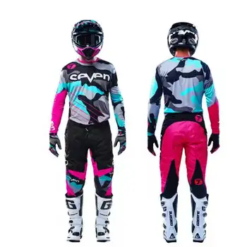 Noi 2021 Portocaliu șapte motocross jersey și pantaloni de mtb enduro mx gear set combo off road flexair biciclete murdărie curse de motociclete costum