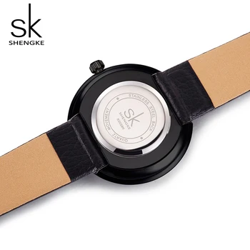 Shengke Ceasuri De Lux Pentru Femei De Brand De Top Cuarț Ceas Doamnelor Ceas De Cauzalitate Alb Negru Din Piele Ceas De Mână 2019 Relojes Mujer #K0058