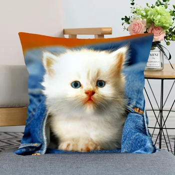 New Sosire Pisica Animal de Pernă Pentru Acasă Perne Decorative de Acoperire cu Fermoar Invizibil Arunca fețe de Pernă 40X40,45X45cm