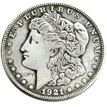 NE-1921-S Morgan Dolar de Argint Placat cu Copia Fisei