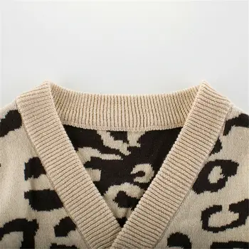 NOUĂ Copii Baby Girl Haine de Toamna Leopard de Imprimare Cardigan Straturi Cardigan cu Maneci Lungi Pulover Jacheta Copii Uza 1-7ani
