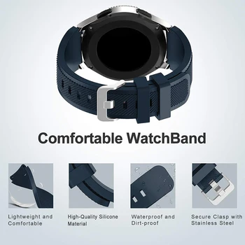 Banda Pentru Samsung Galaxy Watch 46mm de Viteze S3 S4 Sport Încheietura Ceas Watchbands Brățară Pentru Ceas Huawei GT Curea de Ceas Silicon