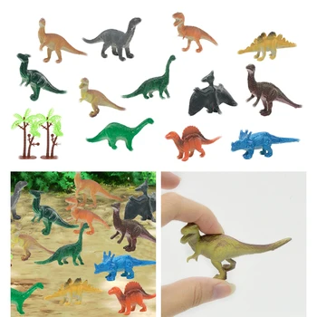 Modelul dinozaur Jucărie 14 Buc Plastic Moale Dinozaur Set de Model de Simulare pentru Copii Cadouri de naștere.