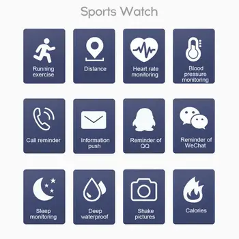 Ceasuri Inteligente Rata De Inima Pas De Calorii De Urmărire De Fitness Brățară Sport Pentru Apple Watch Inteligent Android Bărbați Femei Smartwatch