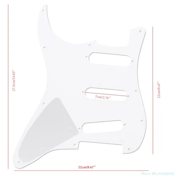 Alb Carapace De Broască Țestoasă Pickguard 3 Straturi Zero Plăci Pentru Fender Stratocaster Noi