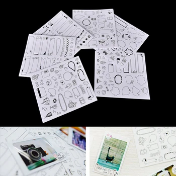 6 Foi/set DIY Negru Calendar de Hârtie Autocolant Pentru Album Jurnal Calendar Planner Lipicios Album Foto Decor copii Copii