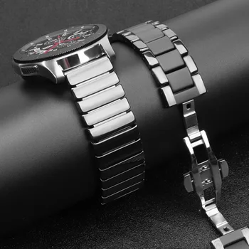 Ceramica 22mm trupa ceas pentru Samsung Galaxy watch 46mm 3 45mm Correa de Viteze S3 Frontieră brățară încheietura curea Huawei watch GT 2 curea