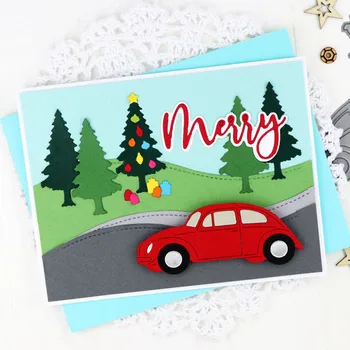 Conduce Pom de Crăciun Acasă Tăiere de Metal Moare Conduce Pom de Crăciun Acasă Muri Tăiate Pentru Luare de Card DIY Decorare Nou 2019 Carduri Meserii
