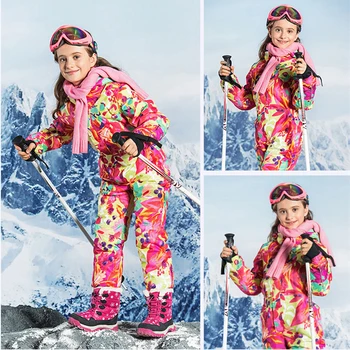 -30 de grade Imbracaminte Copii Set Baieti Fata de Copii Snowboard Schi Costum Impermeabil Sporturi în aer liber, Jacheta Salopeta costum de schi TZ37