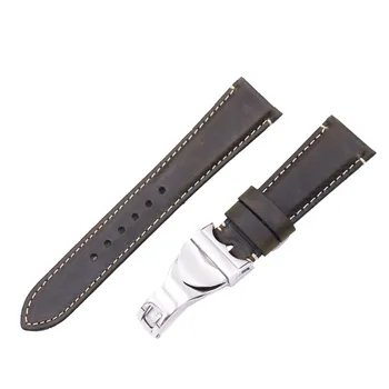 Rolamy 22mm en-Gros Durabil din Piele Watchband Încheietura Curea Centura Bucle Bratari Banda De Seiko, Casio Tudor Breitling