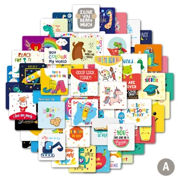 60pcs Drăguț Încurajare Notă Cărți de Copii Lunchbox Carduri de masa de Prânz Caseta de Note Pentru Copii Drăguț Note Lunchbox Pentru copii de Gradinita